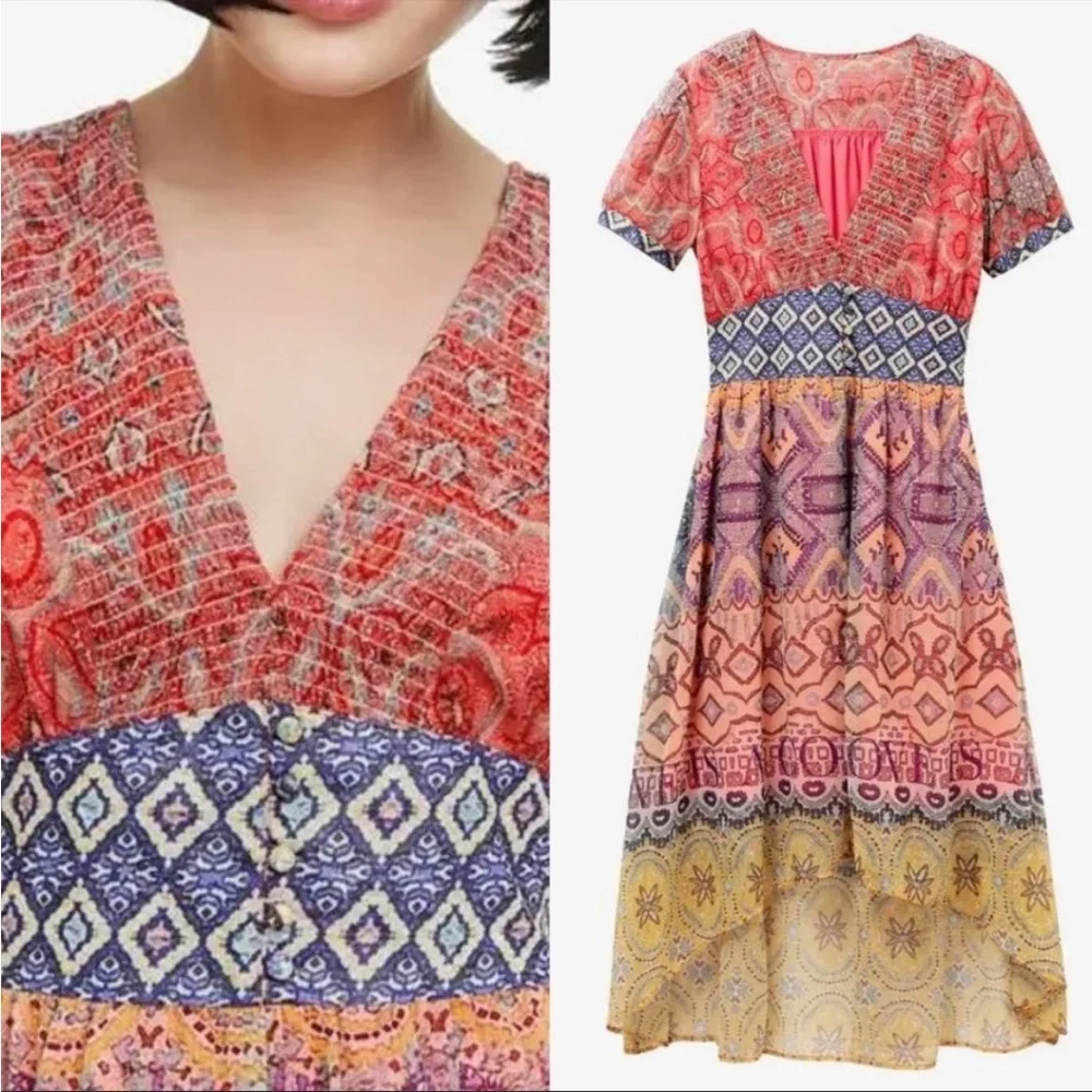 Desigual Nana Multicolor Midi Dress - Picture 2 of 15